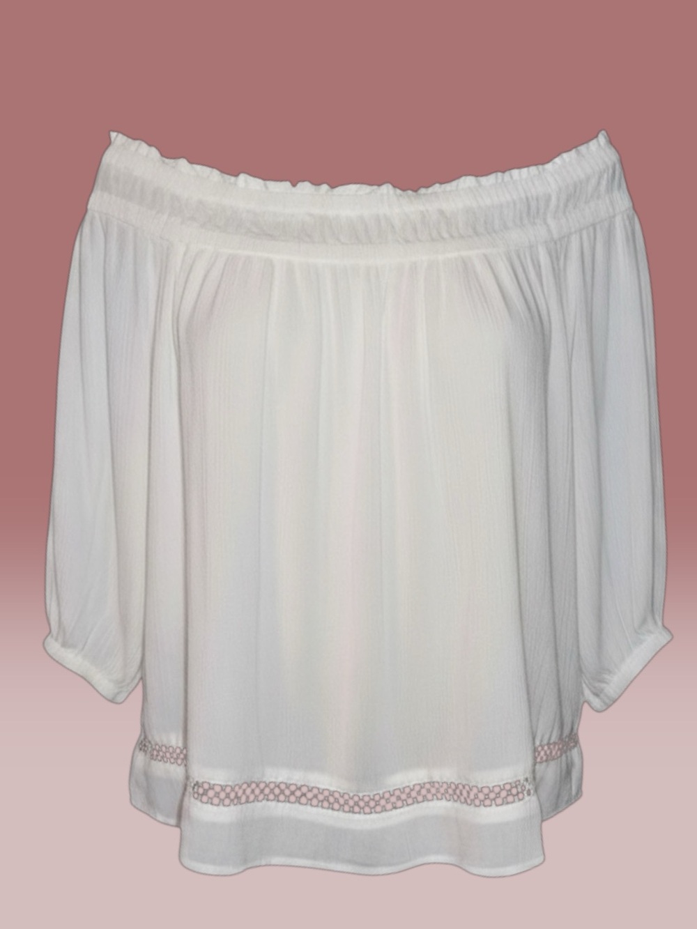 Express White Off-the-Shoulder Peasant Blouse